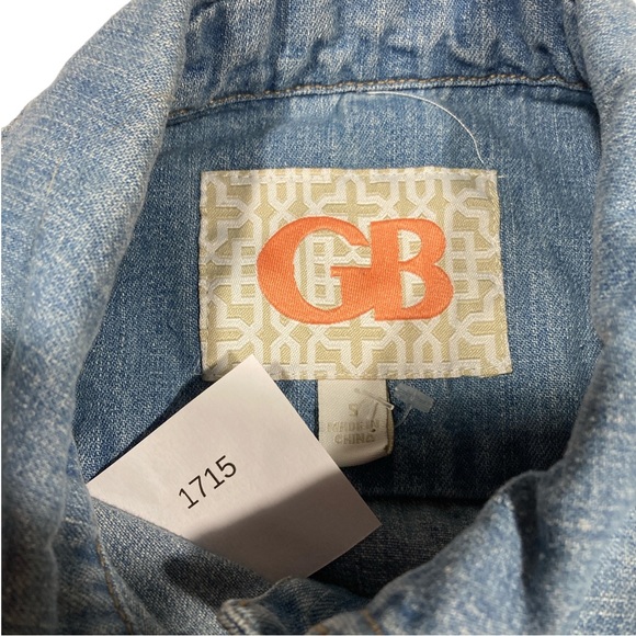 GB Cropped Denim Jacket Light Wash - Picture 5 of 5